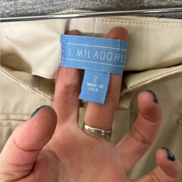 J. Mclaughlin beige pencil midi career office skirt size 2 - Picture 3 of 3